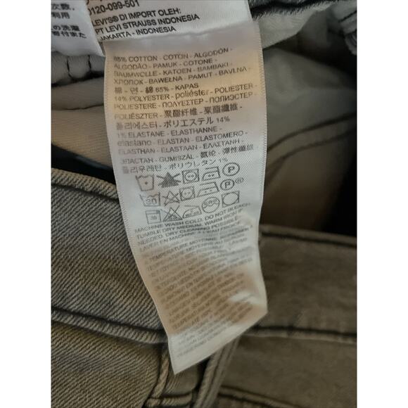 Levi's 502 jeans size 31x28 men slim fit Gray Light wash Cotton denim Y2K Levis - Picture 9 of 12